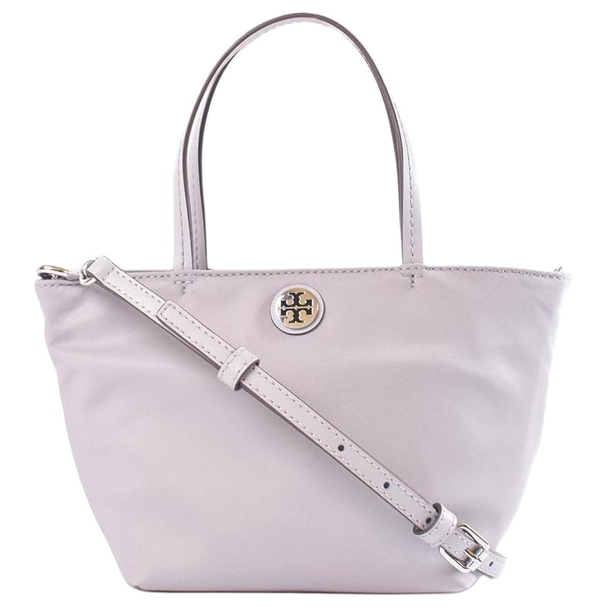 

Tory Burch Lightweight Tote Shopping Bag Nylon Handbag Small Women tote Gray 167913-029 Basic Set (Bag+Dust Bag)