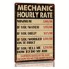 Vintage Metal Tin Sign 8x12 Inch Garage Mechanic Shop Wall Decor Humorous Artwork Gift