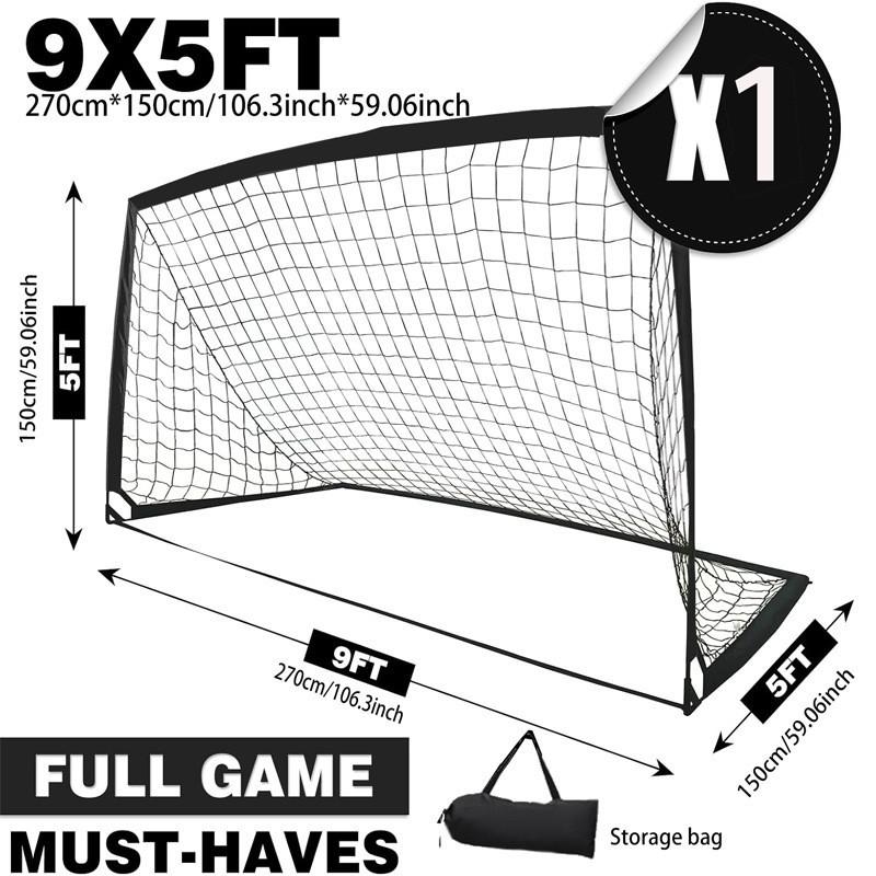 9x5FT Portable Football Goal Soccer Net Foldable Soccer Training Net Outdoor Sports Training Football Gate