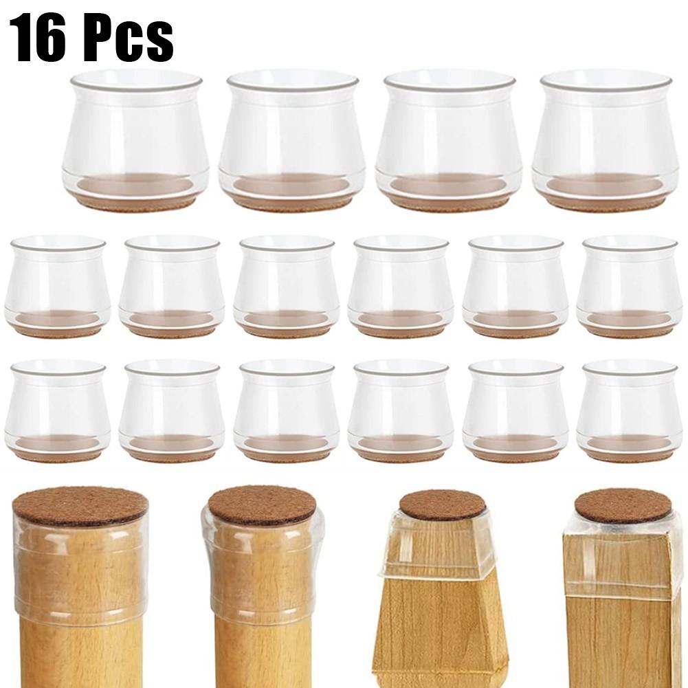 24x Vylepšené kluzáky Chrániče podlahy pod nohy židlí Krytka Podložka Pro dřevěné podlahy