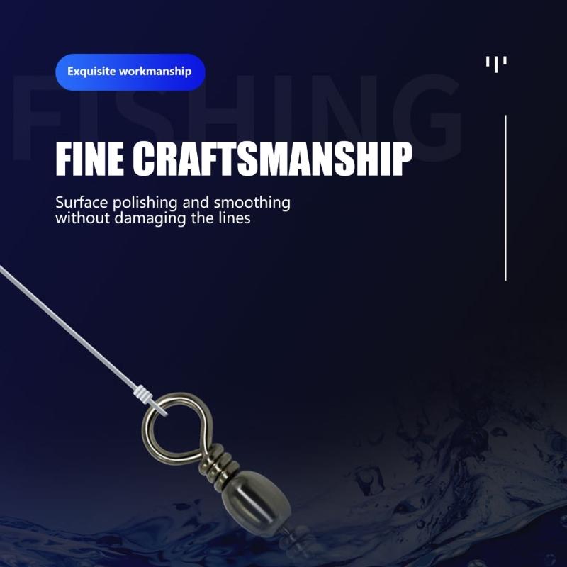 Brass Barrels Snap Swivels Rolling Balls Bearing Barrels Swivels with Safety Snap Fishing Tackle Fishing Line Connector