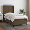 VidaXL Slatted Bed Base with Mattress and LED, Upholstered Bed, Single Bed, Adult Bed for Interior Bedroom, 3138296