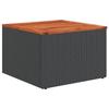 Ensemble de Canapé de Jardin 7 Pièces avec Coussins Noir Poly Rattan Acacia, Canapé de Jardin 2 Places avec Rangement &amp; 3355944