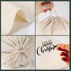 5pcs Large Letter Drawstring Bag Cloth Bag Party Festival Supplies Bag Christmas Gift Bag Santa Claus Bag