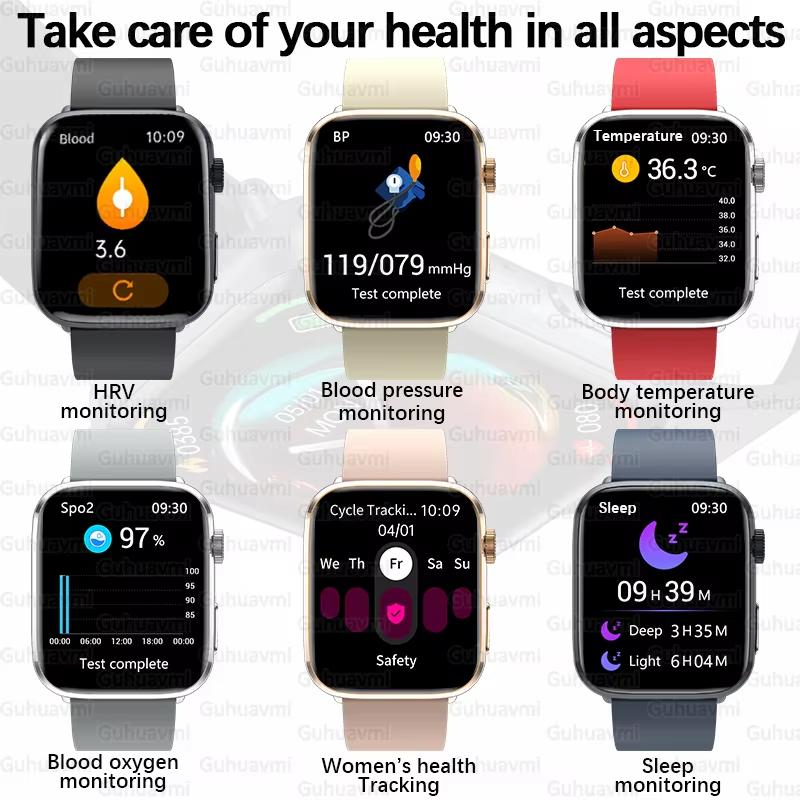 2025 New NFC Smat Watch Women 1.85-inch Blood Pressure Heart Rate Bluetooth Call Female Health Smarwatches Ladies for IOS Android