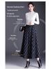 Plaid Pleated A-Line Skirt, Winter 2025 High-Waisted Slimming Style