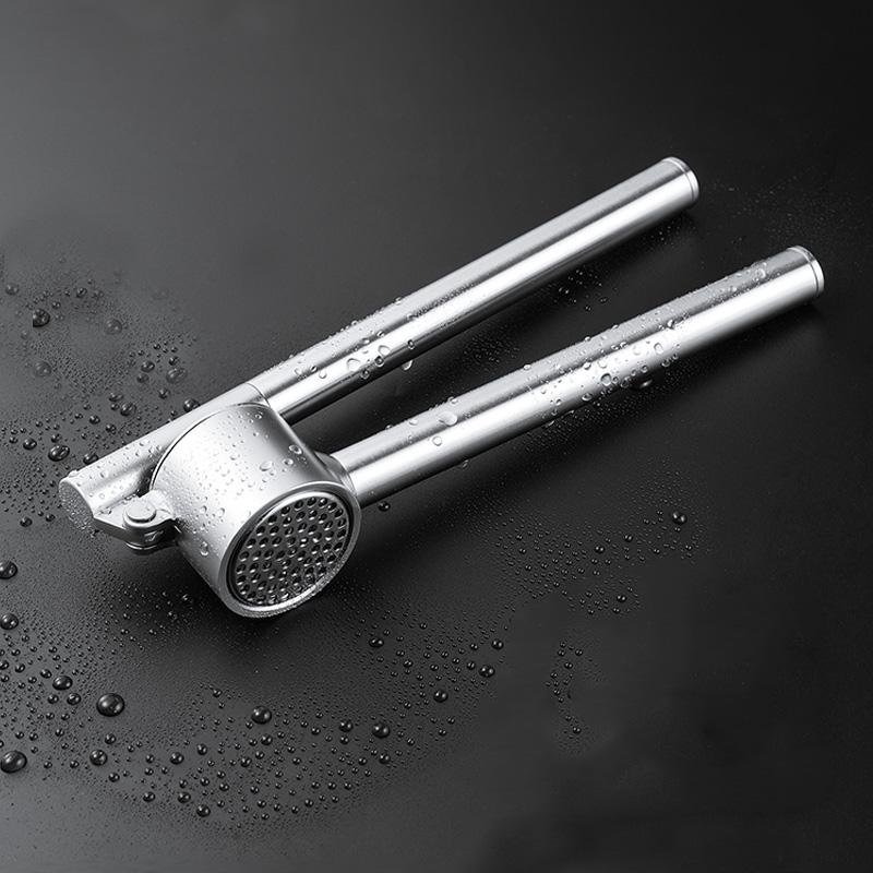 Stainless Steel Garlic Press Spoon Food Crusher Ginger Mud Squeezer Juicer Vegetables Chopping Cutter Kitchen Cooking Tools