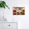 Funny Mushroom Metal Wall Sign Vintage Home Decor Gift for Garden Office Cafe Halloween Housewarming