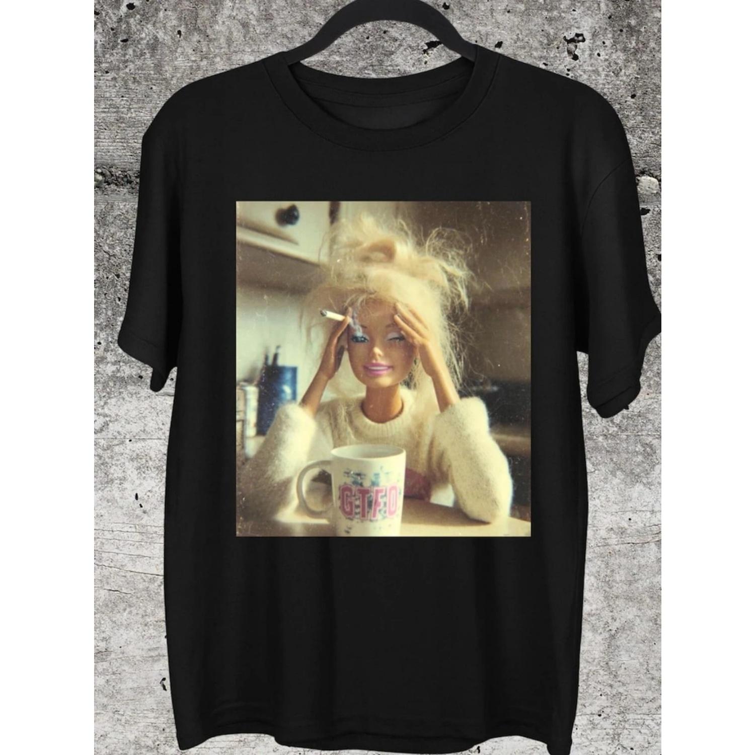 Funny Distressed Doll Face Meme Shirt Gift for WomanSarcastic Doll Face ShirtViral Internet Shirt Cringy Shirts Unhinged Tee S чёрный