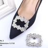 1 Pieza Decoraciones Brillantes para Zapatos Clip Hebilla de Zapato para Mujer Accesorios Tacón Alto Cuadrado Zapatos Desmontables D