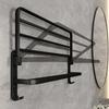 Matte Black 40CM Folding Holder With Hook Towel Holder Wall Mount AluminumTowel Rack