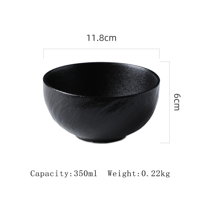 Ceramic Rice Bowl Japanese New Household 4.5 Inch Stone Pattern Solid Creative Dining Tableware Underglaze Colour Breakfast Bowl 4.5 inch