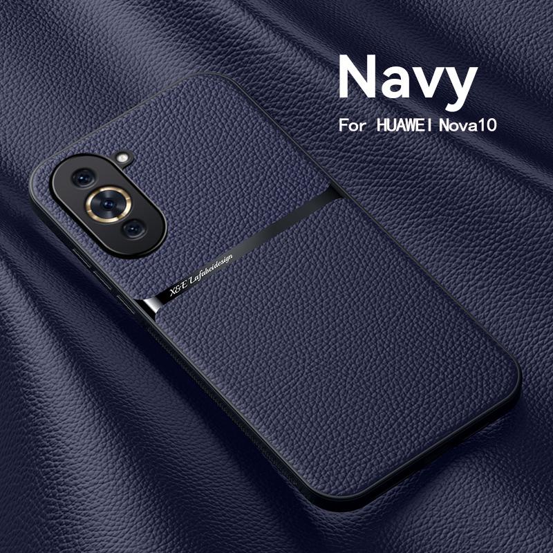 For Huawei Nova 10 Case Luxury Leather Texture Magnetic Back Cover for Hauwei Nova 10 Pro 10pro Nova10pro Soft Phone Cases
