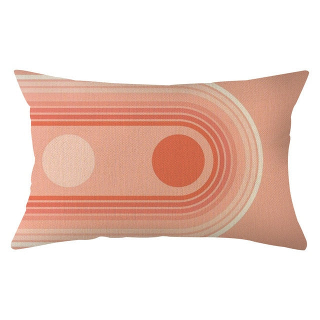 Geometric Pillowcase Rectangular Cushion Cover Polyester Comfort Sofa Pillow