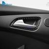 Real Soft Carbon Fiber Sticker For Ford Focus SE ST Ecoboost 2012 2013 2014 LHD RHD Car Door Handle Frame Panel Trim Accessories