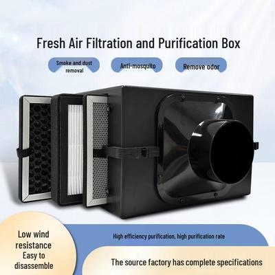 Indoor PM2.5 Air Purification Filter Box with Dust Removal Pre-filter
