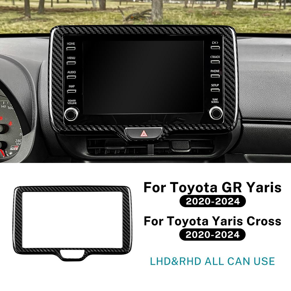 

Real Hard Dry Carbon Fiber Cover For Toyota Yaris Cross/Yaris GR 2025 2025 2025 2025 LHD RHD Car Central Control Screen Frame