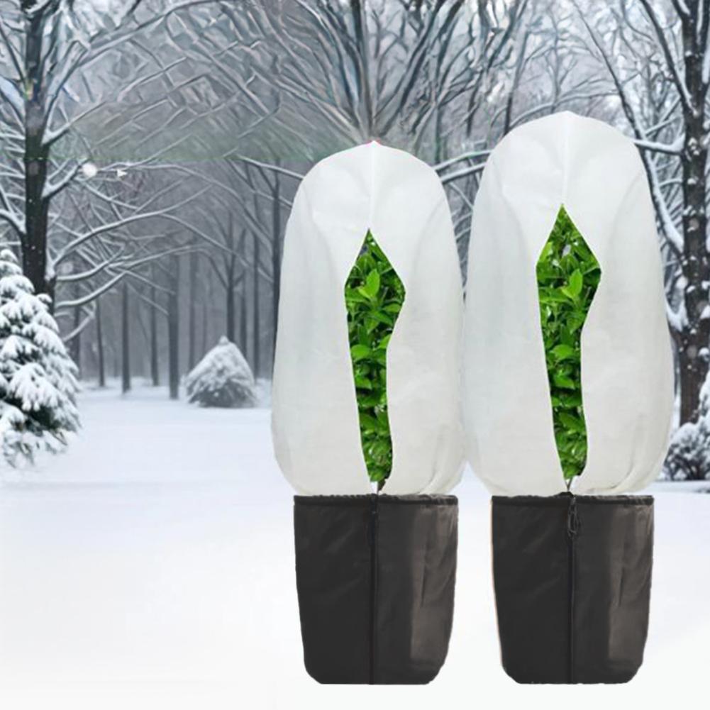 

Non Woven Fabric Winter Plant Protection Cover Breathable Windproof with Easy Access Zipper and Drawstring Closure Camouflaged