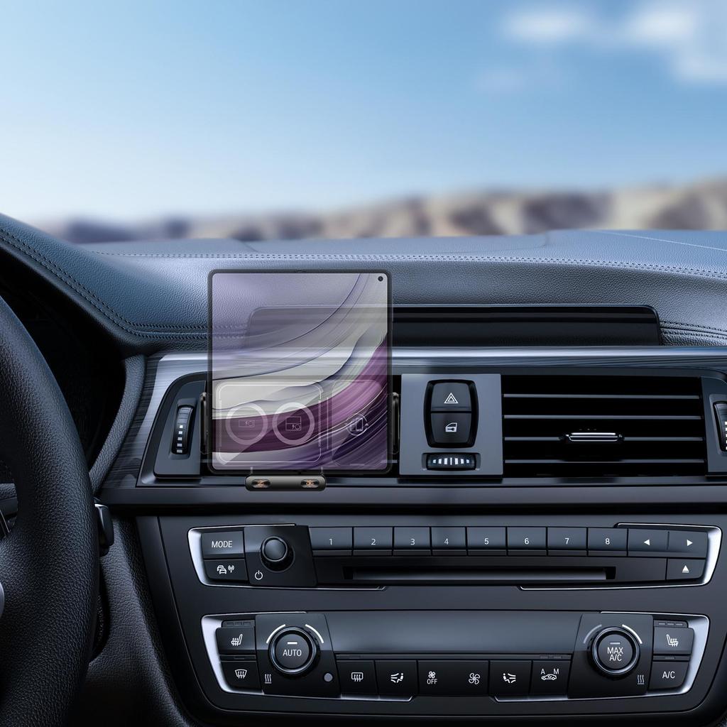 Car Wireless Charger Mount Rotating Air Vent Automobile Cradles Auto Clamping Car Phone Holder For Music Control Video Streaming