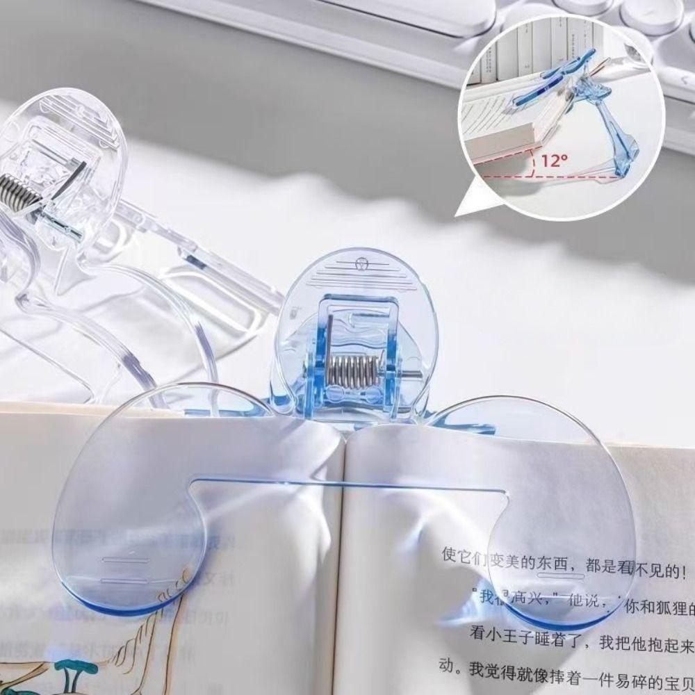 Easy To Read Fixed Book Clips 12° Transparent Book Holder  for Student Learning Tools