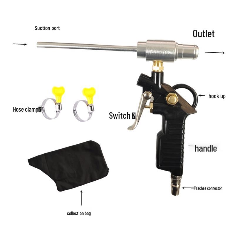 Gehao Industrial Handheld Pneumatic Dust Gun CN plug (adapter included)