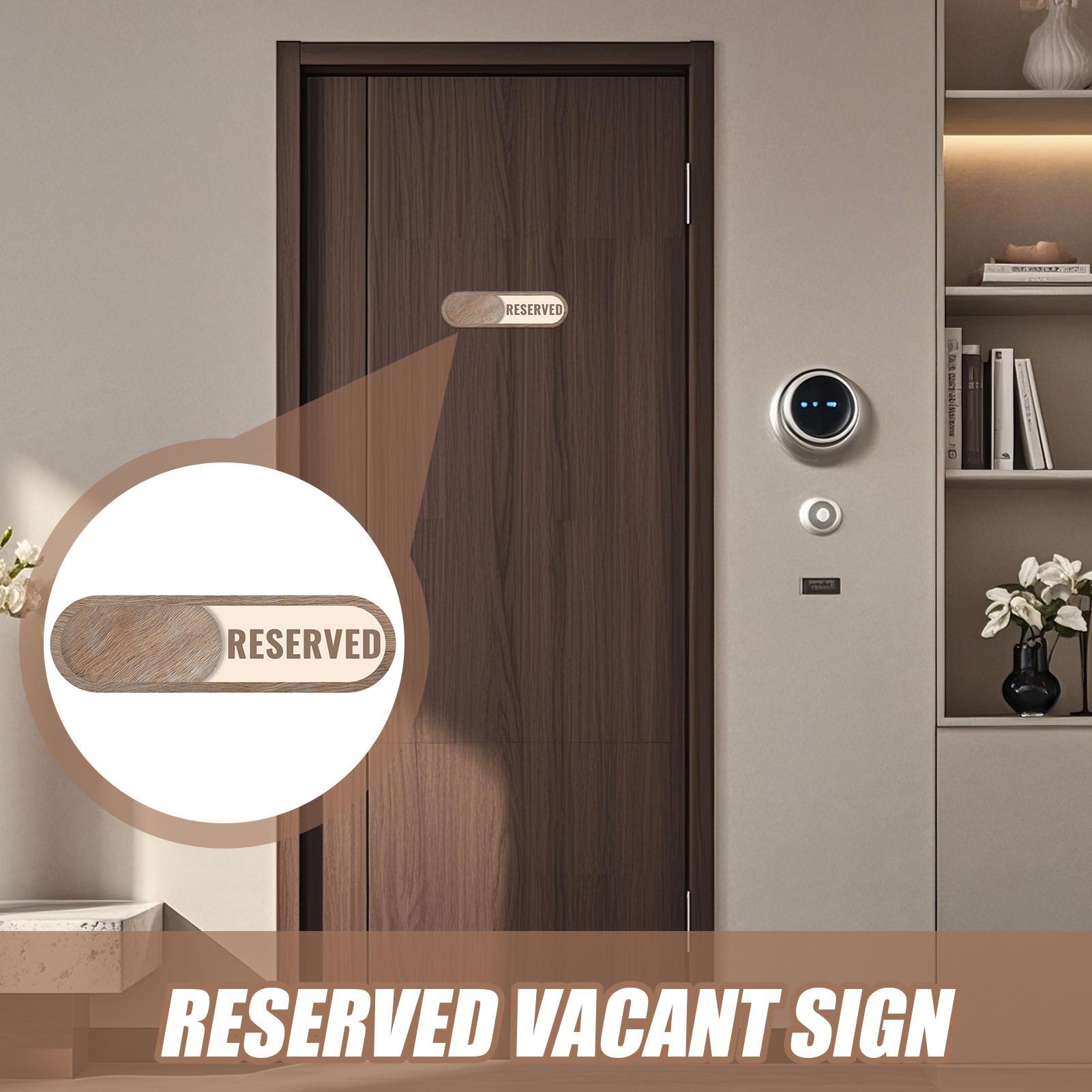 

Vacant Bathroom Sign Sliding Privacy Door Vacant Occupied Sign Changeable Private Indicator Wooden Decoration For Hotel China Mainland