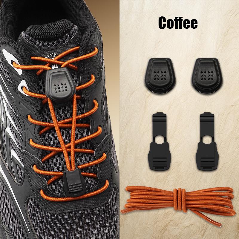 Easy On Off No Tie Shoelaces with Dot Button Quick Lock, Stretch Elastic Laces for All Athletic & Casual, Time-Saving Lazy Laces