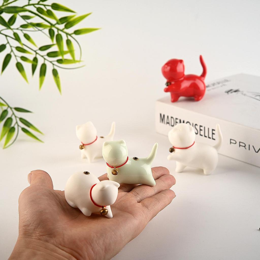 Nordic Style Ceramic Cat Incense Holder - Cute, Stylish Sandalwood Burner and Animal Ornament