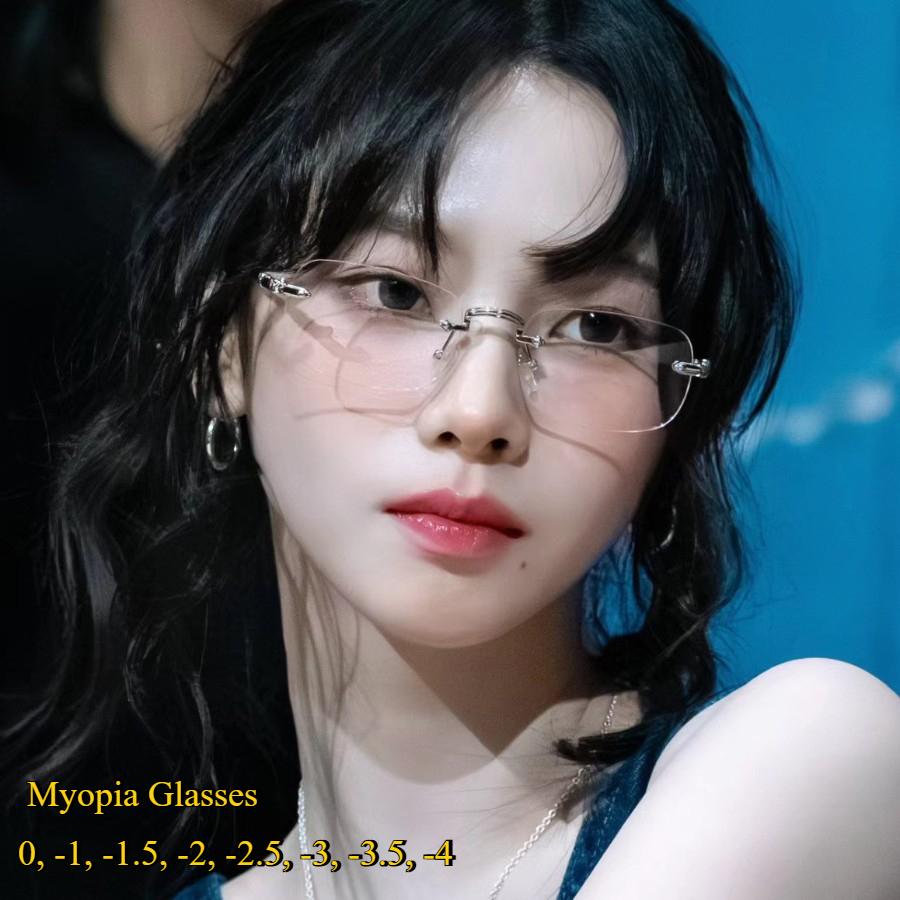 Myopia Glasses Retro Flat Glasses Black Frame Anti-blue Glasses