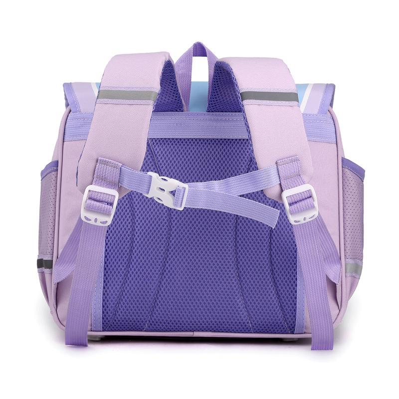 Mochila escolar primaria para hombres y mujeres, mochila horizontal con tapa, ligera, de gran capacidad, para niños