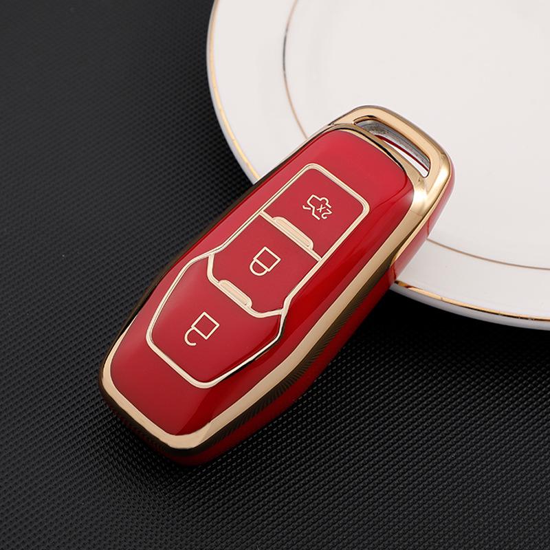 Gold Edge Key Case for Ford Edge, Mondeo, Taurus, Explorer, Mustang