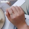 WOSTU Ring aus 925er-Sterlingsilber, schlichter süßer Hundekrallen-Ring für Damenringe, edler Schmuck