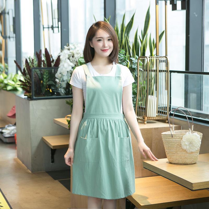 Women's Double-Layer Apron: Fashionable Princess Design for Kitchen or Coffee Shop
