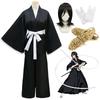Anime Bleach Kostuum Kuchiki Rukia Cosplay Rukia Kuchiki Pruiken En Kimono Uniform Sets Die Pa Kleding