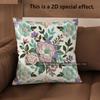 2D Vintage Floral Embossed Style Throw Pillow Covers Pattern Cushion Cover Suitable For Sofa Bedroom Car Pillow Cover