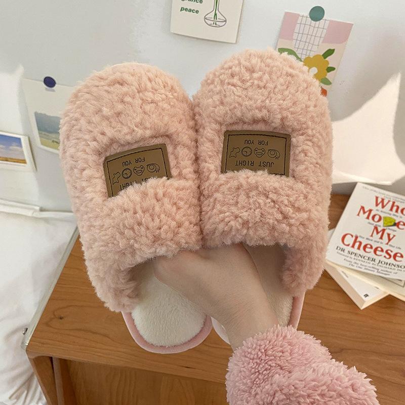 

Baotou cotton slippers women s autumn and winter indoor non-slip warm home plush cotton slippers women s winter 36-37 [Suitable for 35-36] рожевий