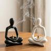 Zen Chinese Style Yoga Statue Incense Holder 3D Printed Sculpture Candle Holder  Living Room