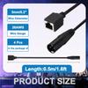 uxcell 3-Pin DMX512 XLR to RJ45 Female Adapter Cable 4-Pack 1.6ft Microphone Extension Cable Stage Studio Lighting