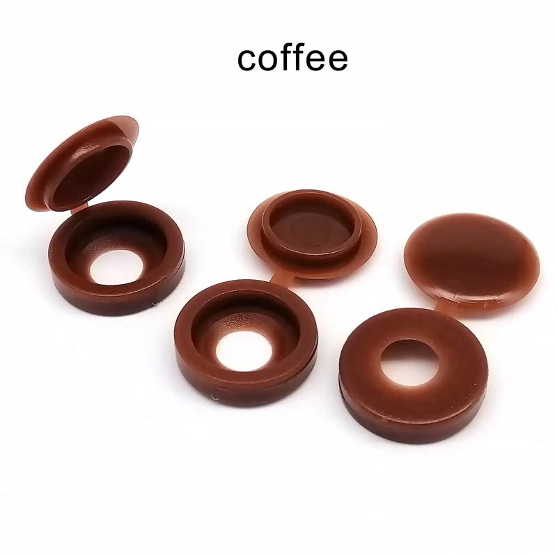 

100pcs Plastic Self Tapping Screw Bolt Nail Nut Decorative Cap Protective Cover Hide Foldable Hinged for Furniture Car