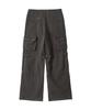 Uallong Lowrise Washed Curve Cargo Pants - Khaki