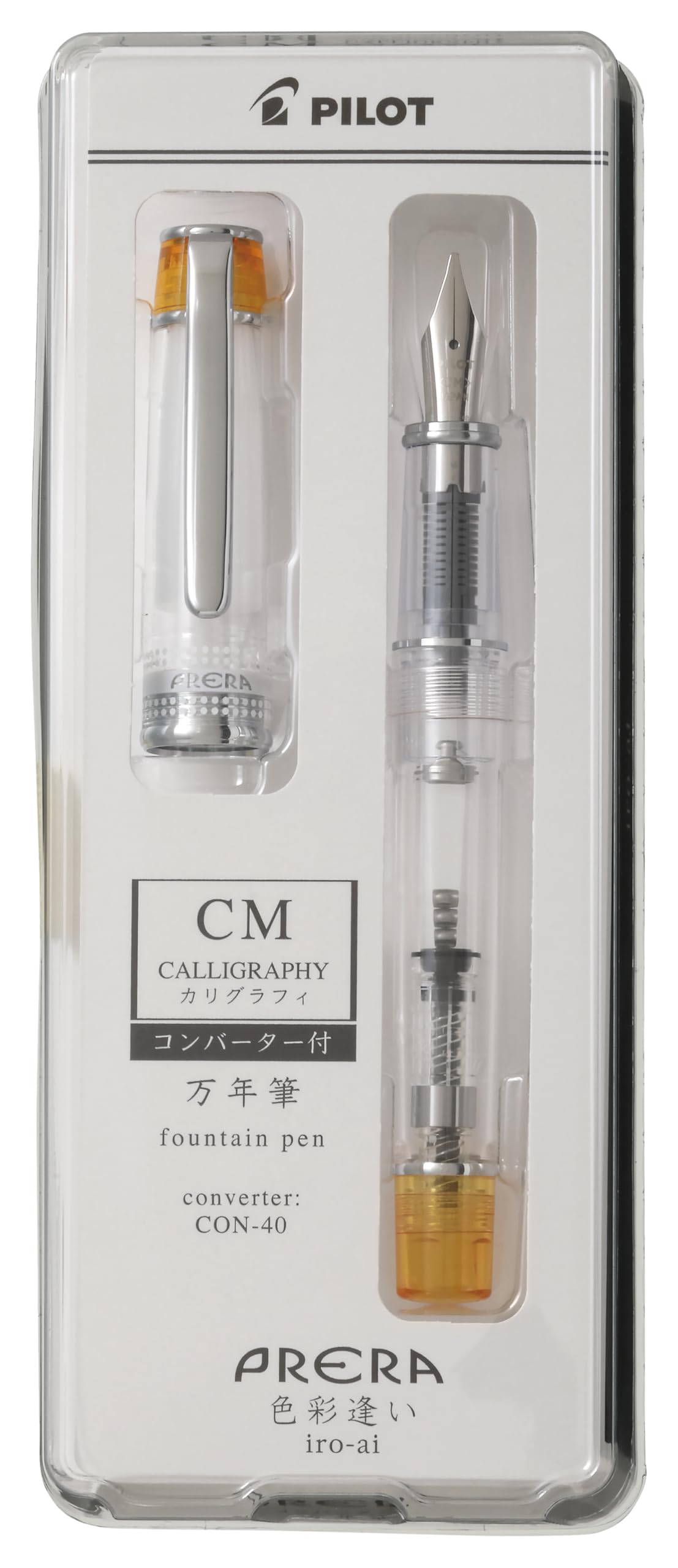 

PILOT Fountain Pen PRERA Color Encounter CM Calligraphy Transparent Orange PFPR1TOCM