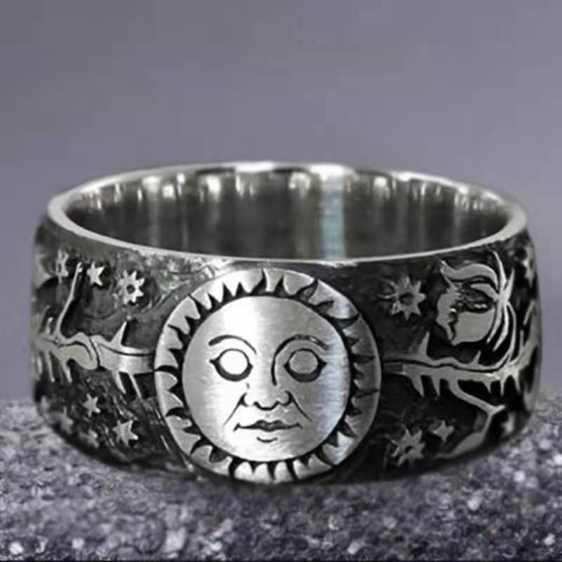 

Vintage Smiley Flower Fashion Rings Popular Accessories Unisex Rings 13
