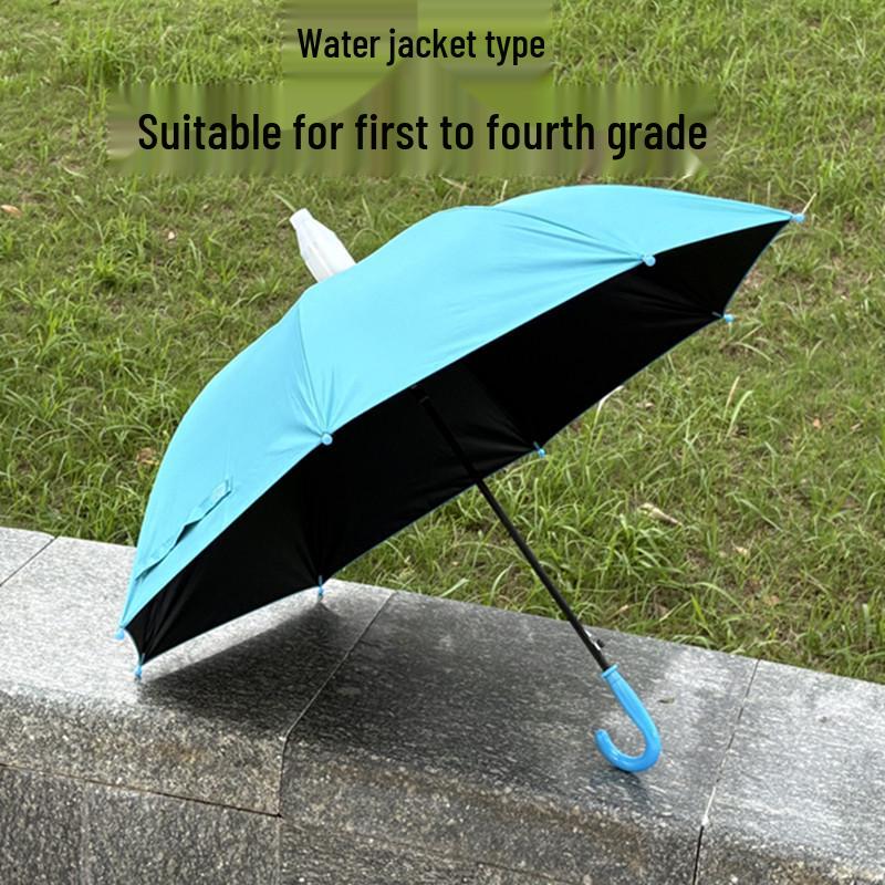 Children's Waterproof Rainbow Umbrella: Solid Color, Fresh Style, Sunscreen, Automatic, Long Handle