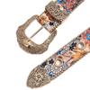 American Style Pu Leather Belt With Irregular Pattern Punk Fashion Accessory For Men