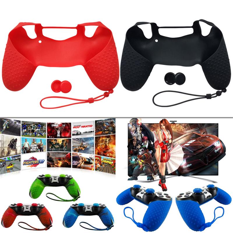 Buy Silicone Gamepad Skin Game Controller Case + Joystick Grip Thumb