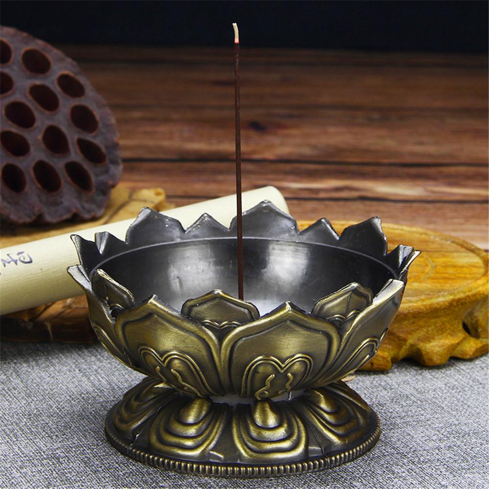 Buddhist Utensils Incense Burner Lotus Incense Censer Archaic Copper Alloy Sandalwood House Furnishings Home Office
