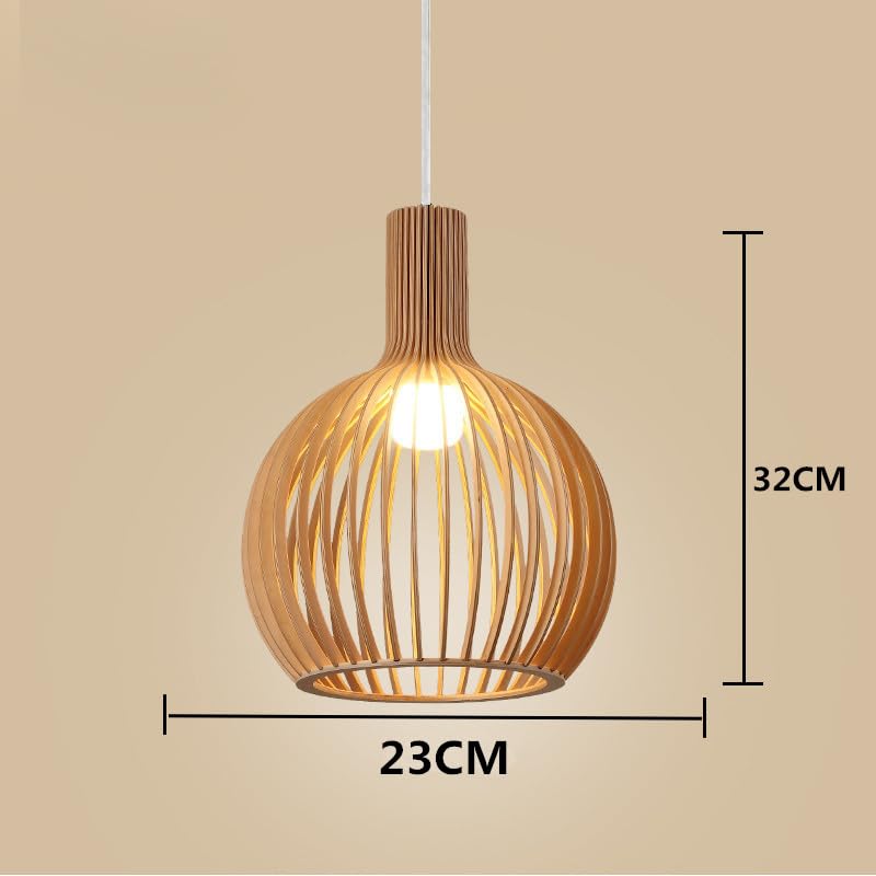 KY LEE Pendelleuchte, Stilvolle Deckenleuchte, Holz, Japanischer Stil, Modern, Natürlich, Schlafzimmer, Wohnzimmer, Flur, Esszimmer, Küche,