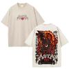 Asta Black Clover Manga Graphic T Shirt Vintage Washed Oversized Tee Streetwear Men Women Clothes Y2k Gothic 100% Cotton Tshirt