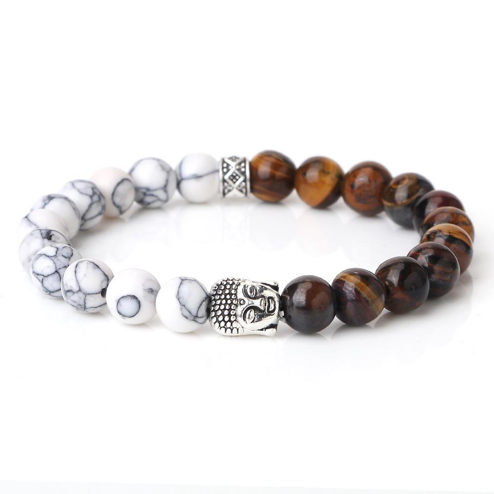 Heren Yoga Boeddha Spacer Kralen Armband - 8mm Ronde Kralen - Nieuwe Collectie