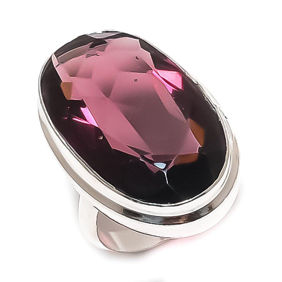 Amethyst Gemstone Handmade 925 Sterling Silver Jewelry Ring Size 5 Z8e74